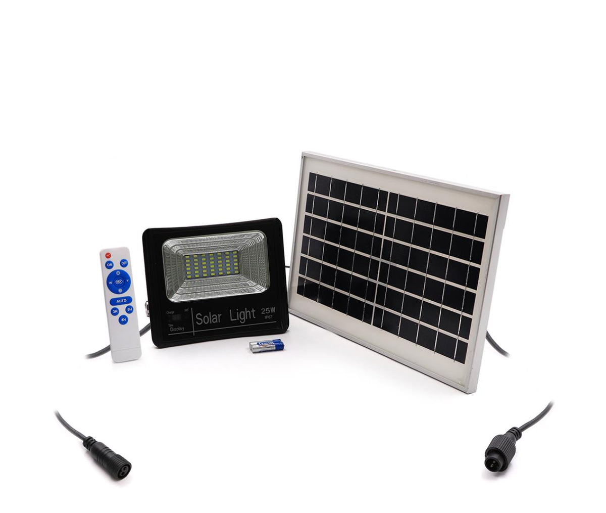 LED Solar Floodlight - 25W - 6hr - White