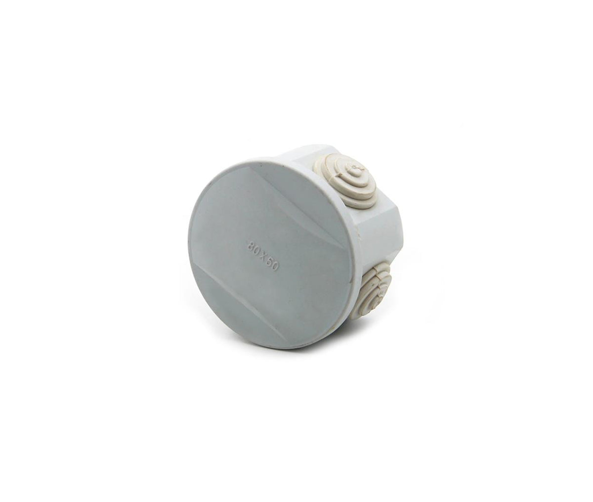 Electrical Junction Box - Waterproof - Round - 8x8x5 cm - Gray