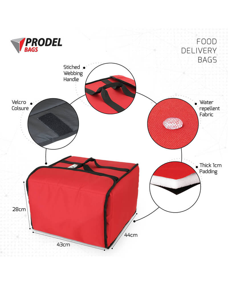 Pizza Delivery Bag Insulated Waterproof - DURA LIGHT 43-5 - Black