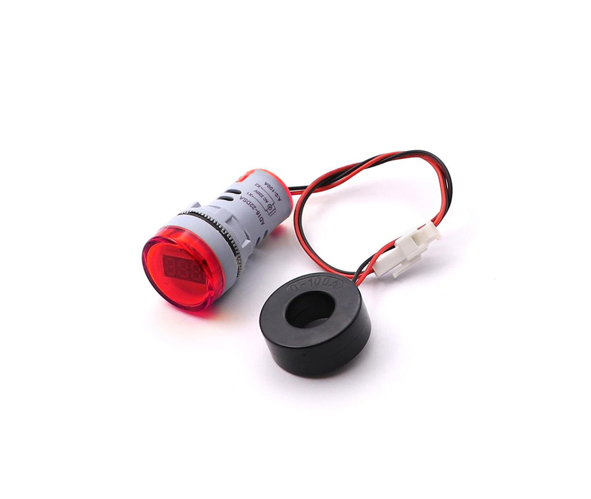 LED Indicator - 220V - 22mm - Red - Current Display