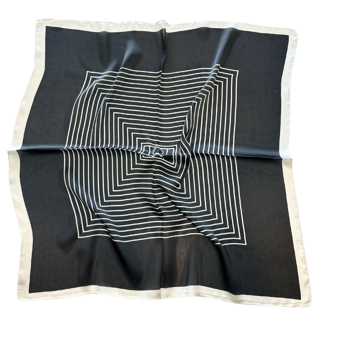 Les Roses d’Azur Scarf - Noir et Blanc
