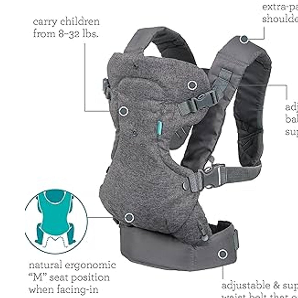 Infantino Flip Advanced 4-in-1 Mesh Baby Carrier by B-kids