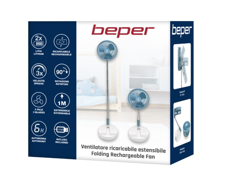 Beper Extendable Rechargeable Fan