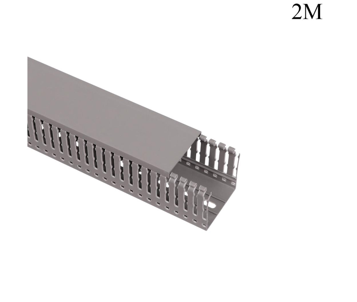 Slotted Cable Trunk 60x60mm 2m Gray