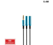 Audio Cable AUX - 2x AUX Female 3.5mm 0.4m Earldom AUX201