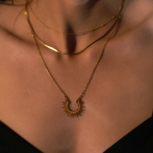 Sun Ray Pendant Necklace