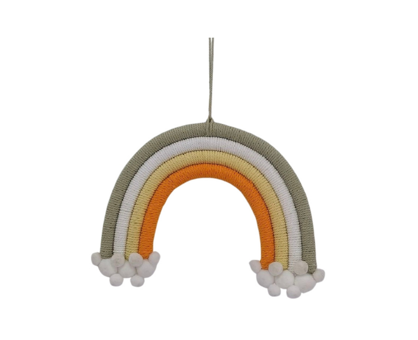 Rainbow Pom Pom Cotton Wall Hanging