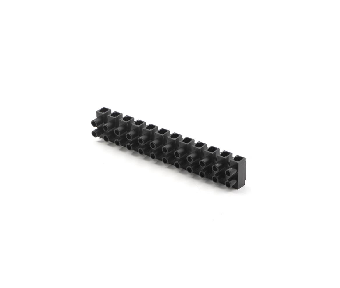 Barrier Terminal Block 10mm 12-Way Black