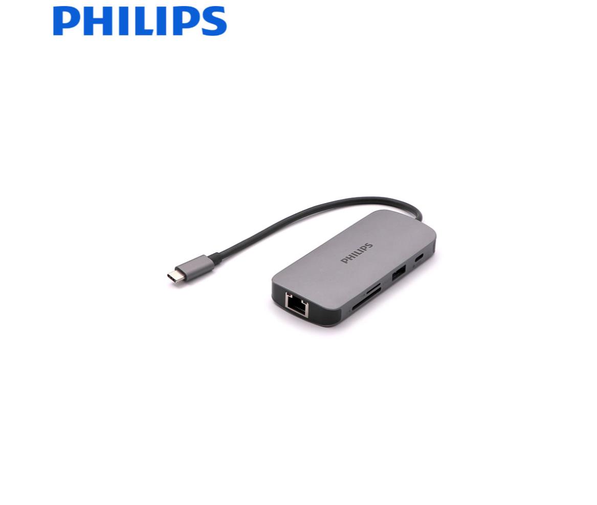 Philips USB-C to HDMI & 2x USB & Ethernet RJ45 & SD Reader Adapter 0.15m