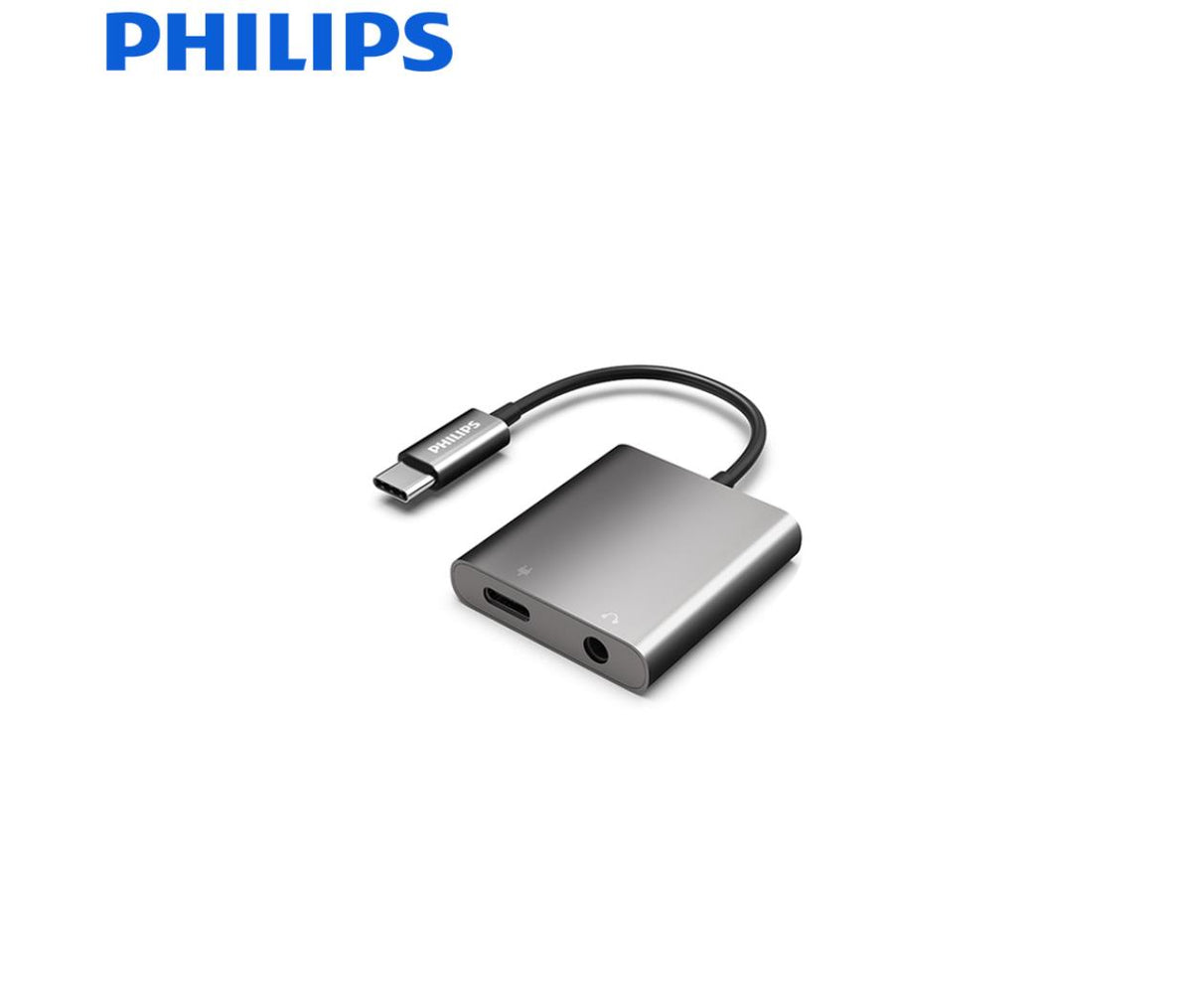 Philips USB-C to 3.5mm Audio Jack & USB-C Adapter 0.15m