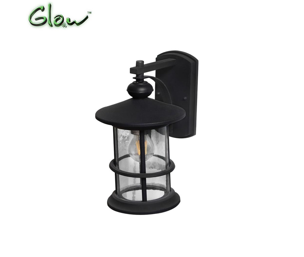 Exterior LED Light - Facing Down Wall Mount - E27 - Black - OW69 - Glow