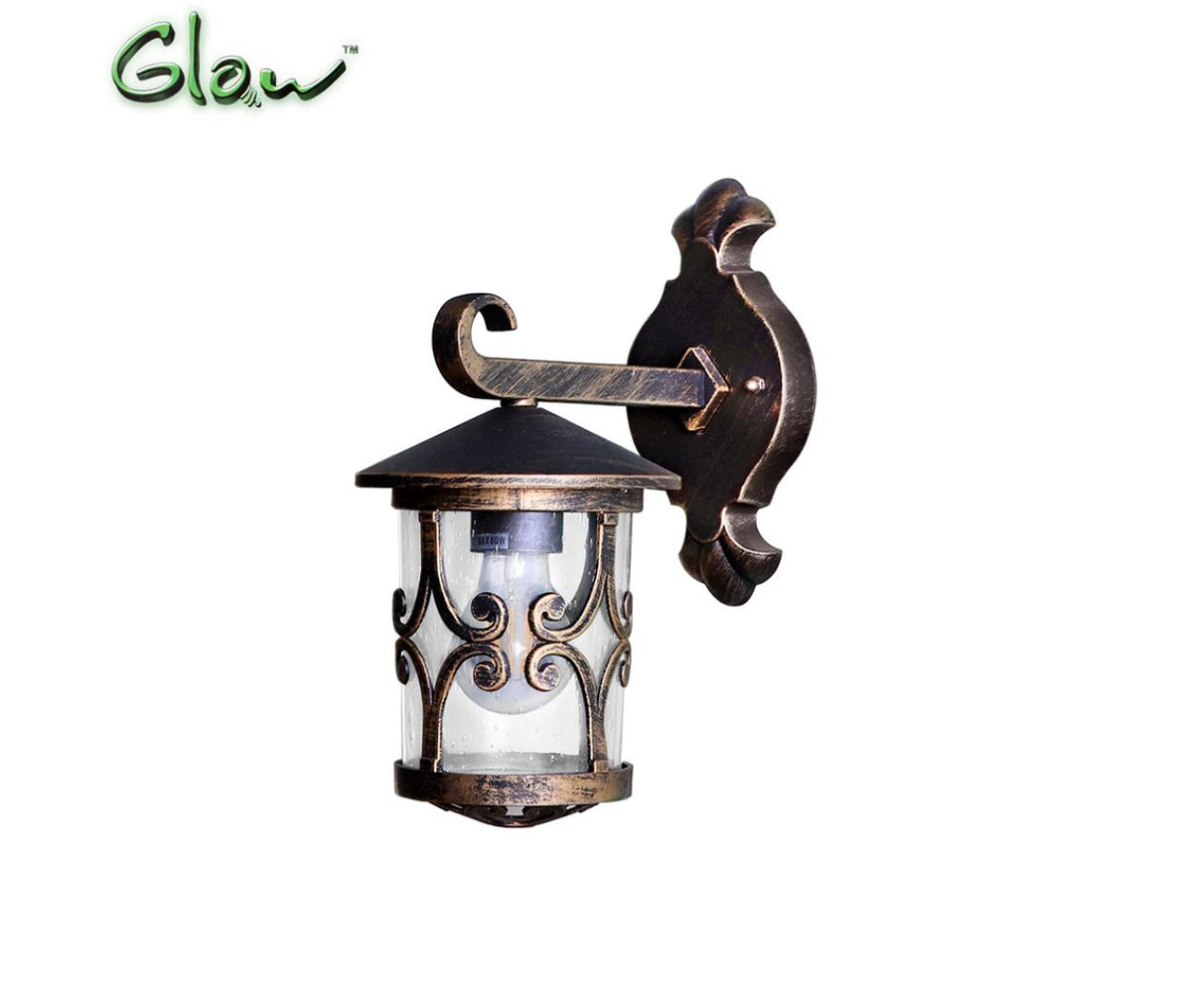 Exterior LED Light - Facing Down Wall Mount - E27 - Bronze - OW86 - Glow