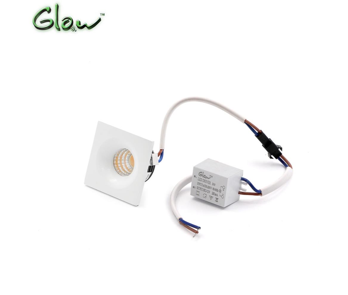 LED Spotlight Square 3W Warm White