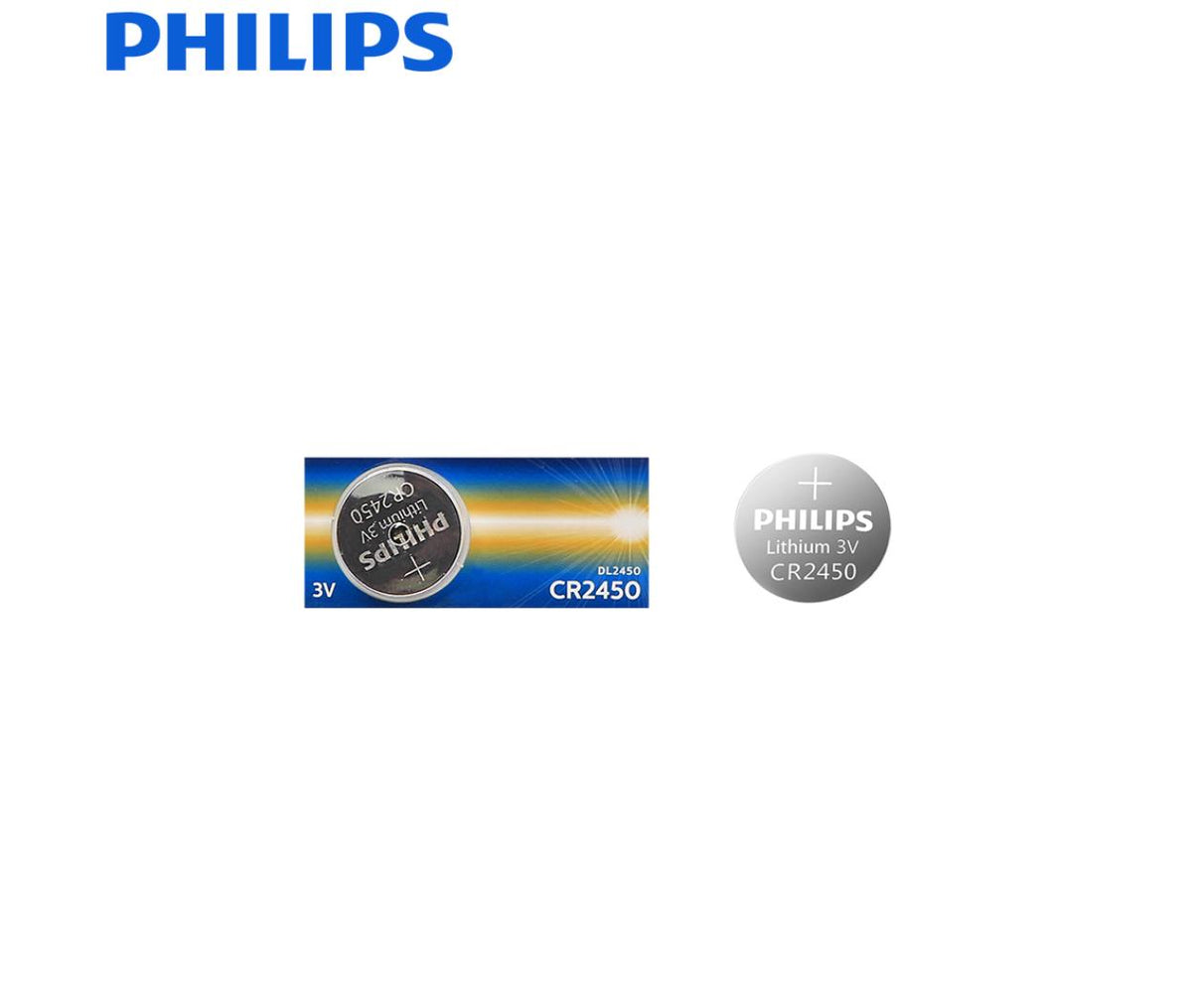 Philips Lithium Coin Battery CR2450 3V 600mAh