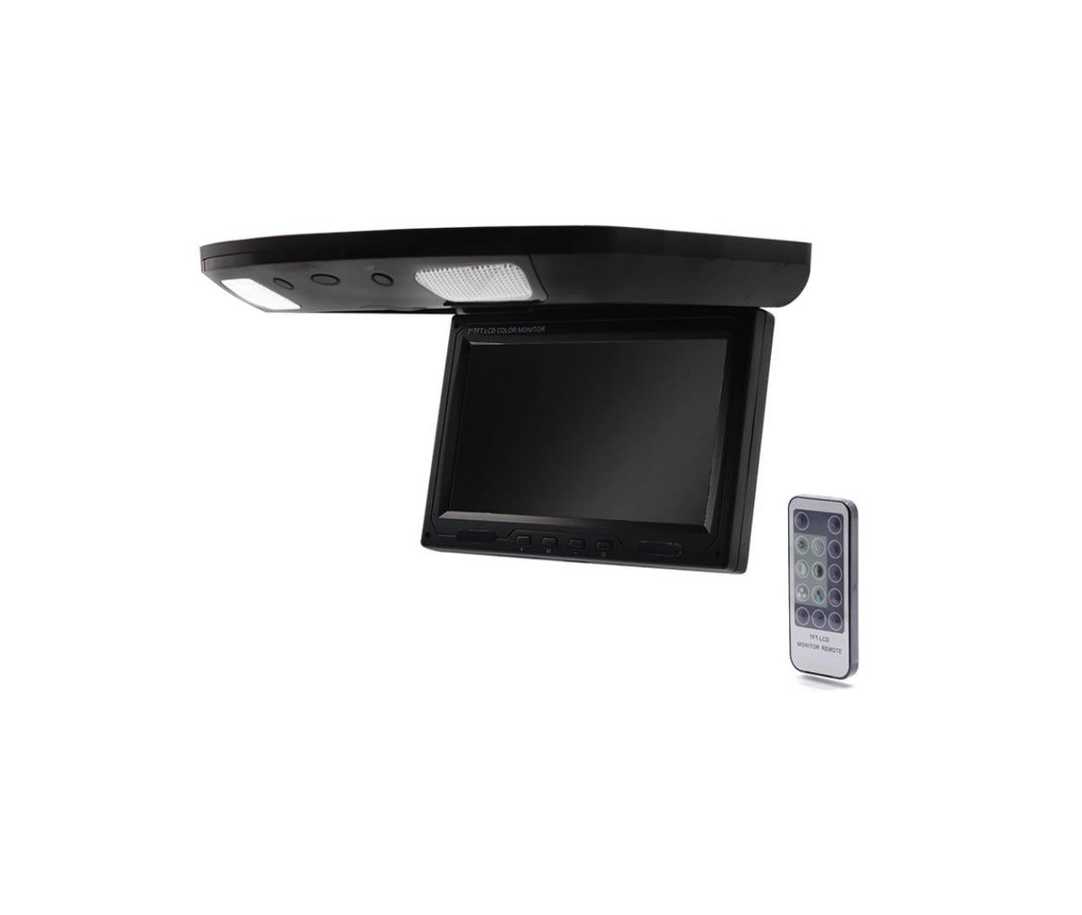 Car LCD Monitor - Overhead - 7" - Black