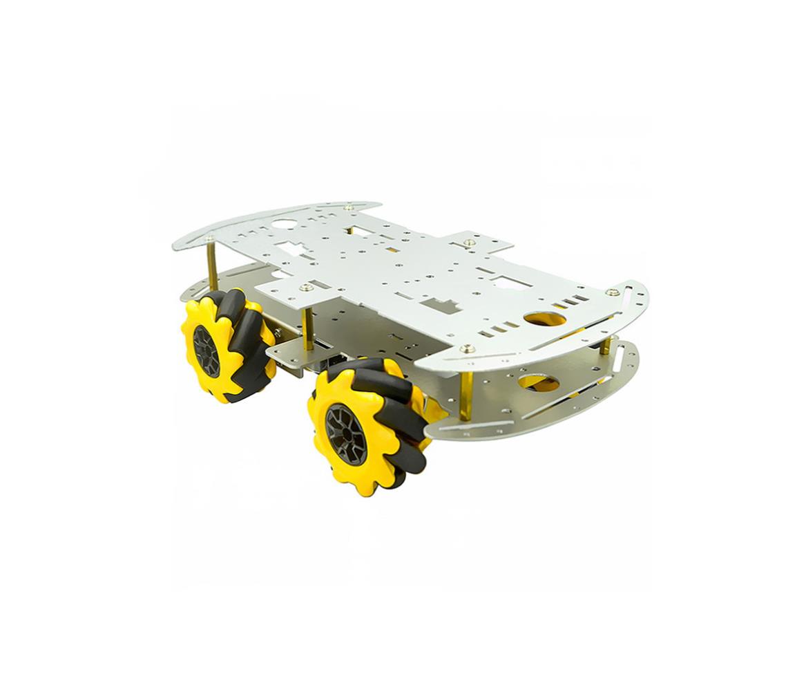 Robot Car Chassis - Aluminum 4WD - Motors