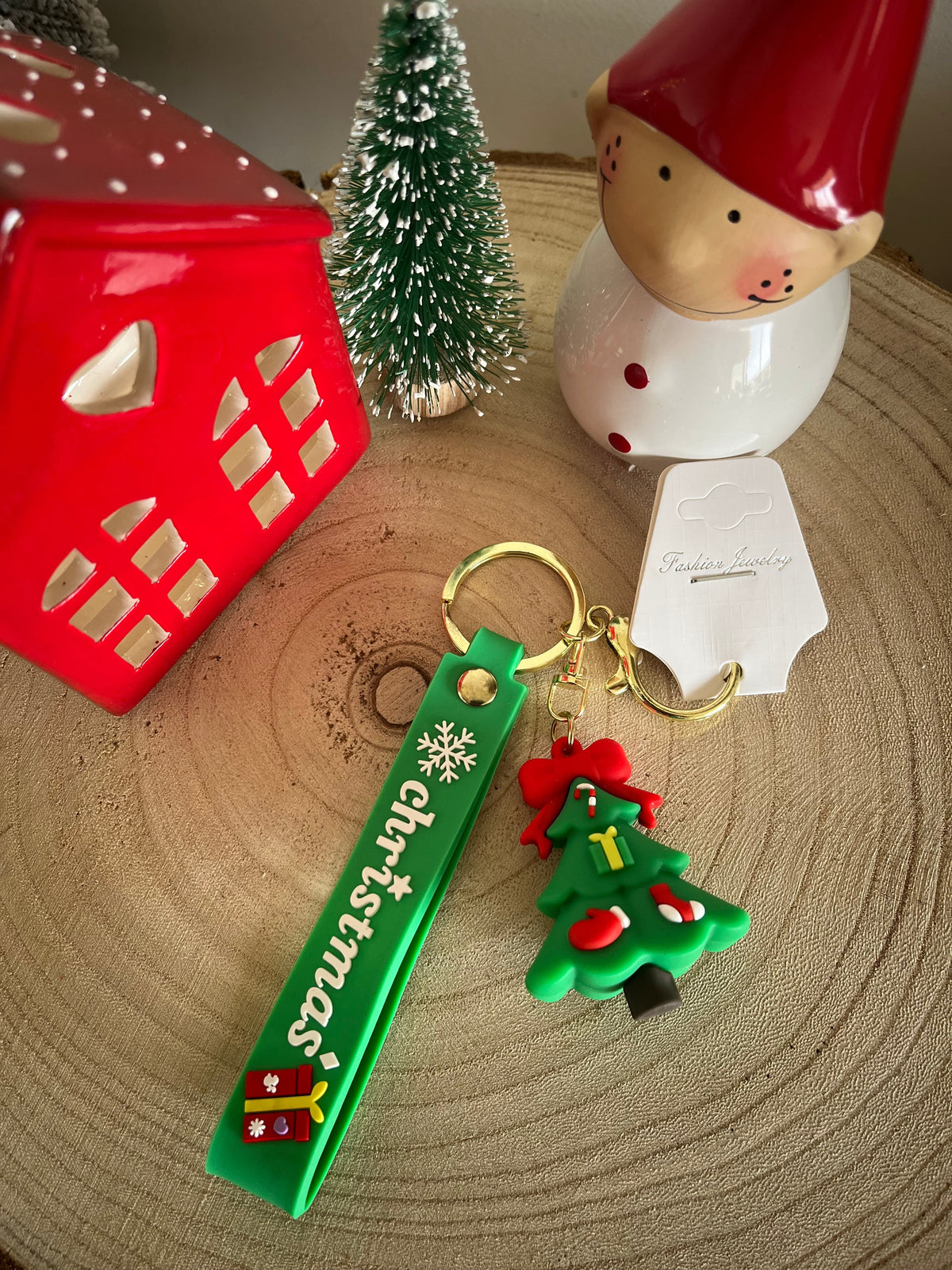 Christmas Keychain With 3D Designs And Silicone