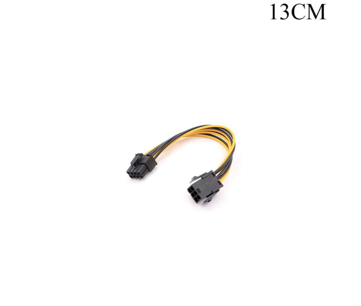 Graphics Card Power Cable PCI-E 6-Pin - 8 Pin 0.13m
