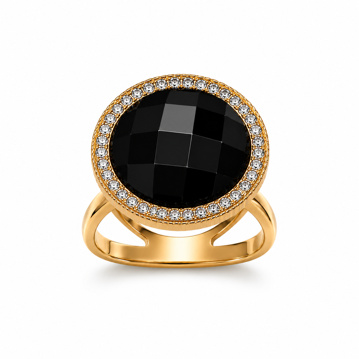 Black Crystal Scarf Ring Petit Détail Lebanon