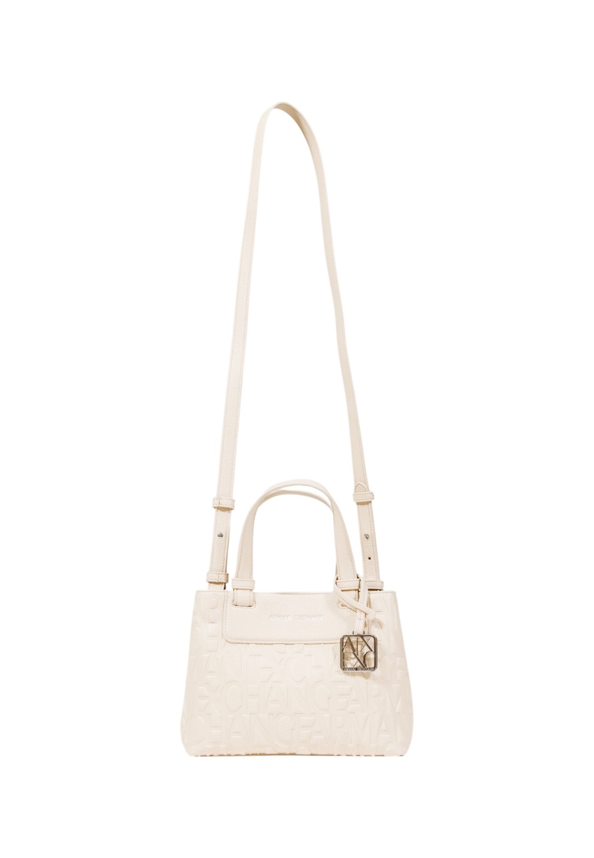 Armani Exchange Logo Embossed Bag in White