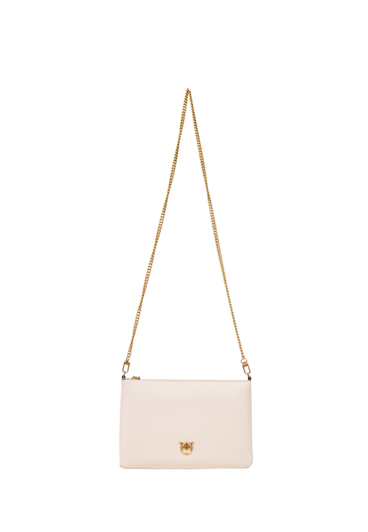Pinko Flat Classic Clutch in Light Beige
