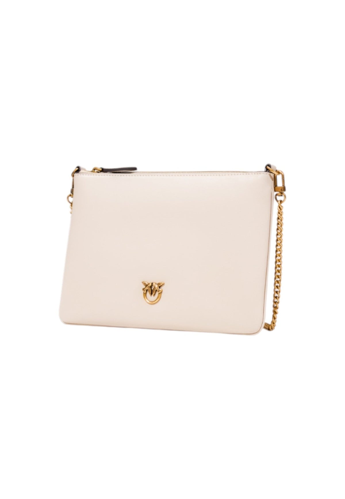 Pinko Flat Classic Clutch in Light Beige