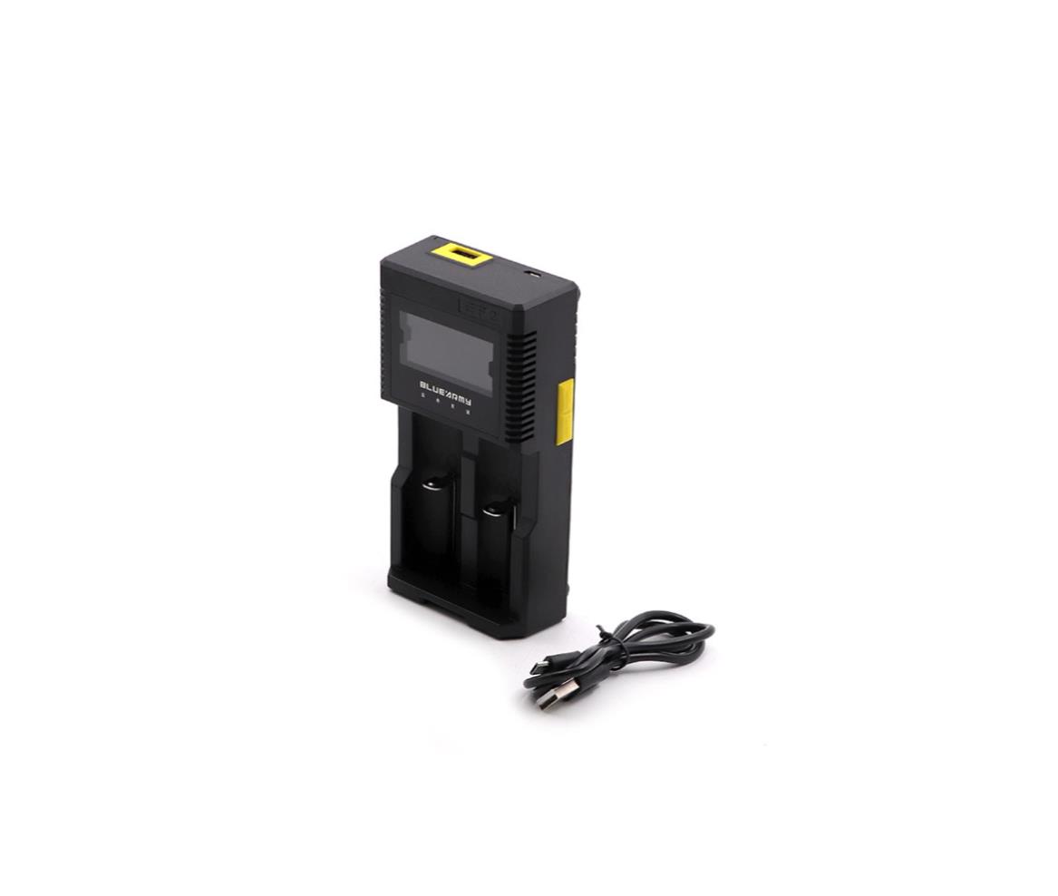 Battery Charger Lithium-ion Portable 2-Slot 4.2V 0.5A Analyzer