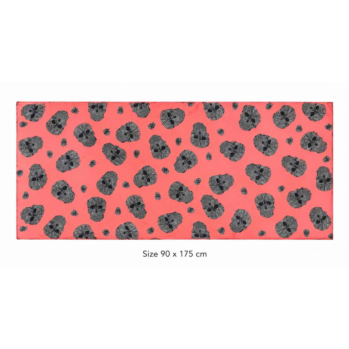 Coral Noir Mousseline Beach Pareo – 90 × 175 cm Petit Détail Lebanon