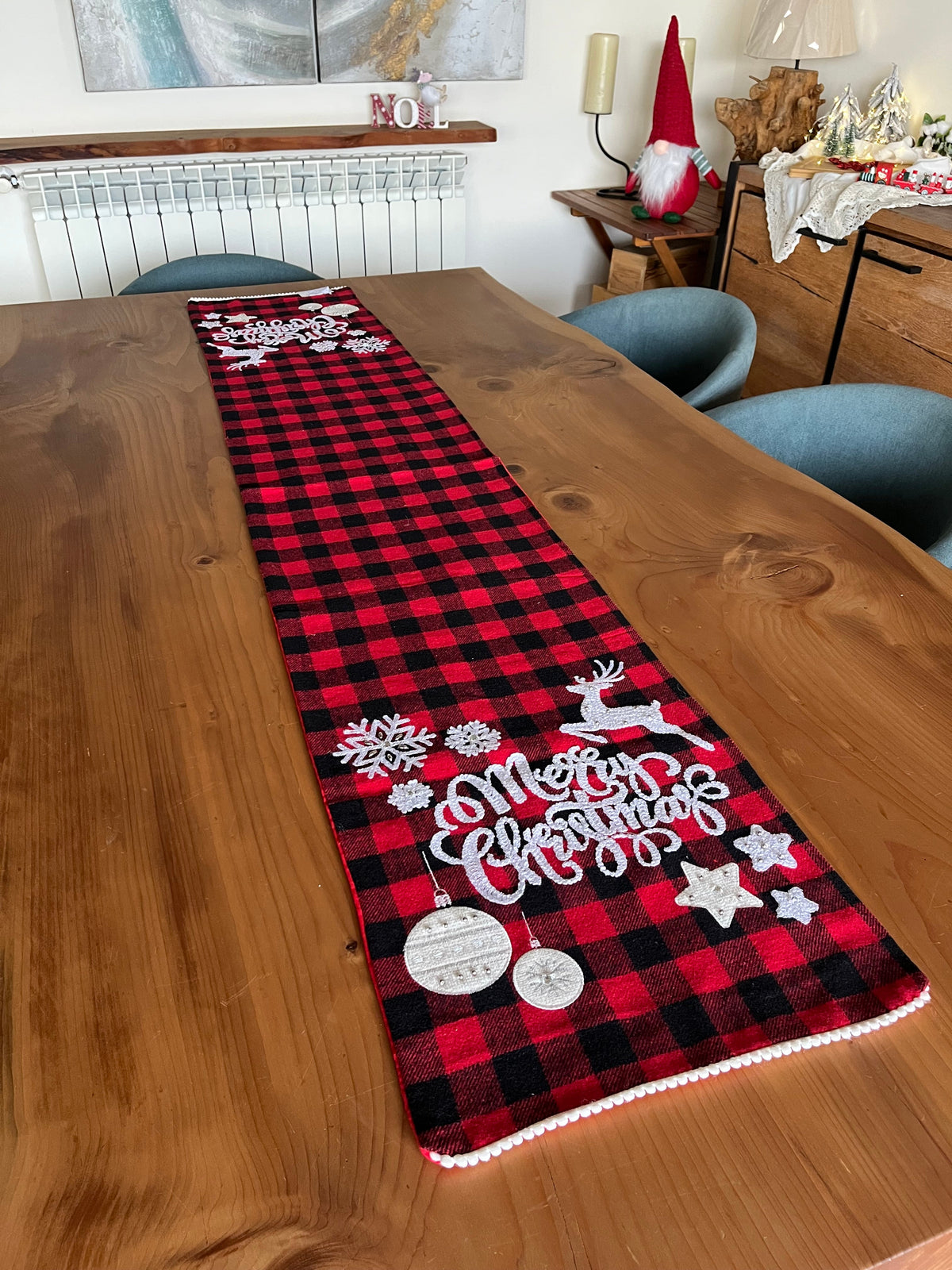 Christmas Wool Table Runner 35x180cm