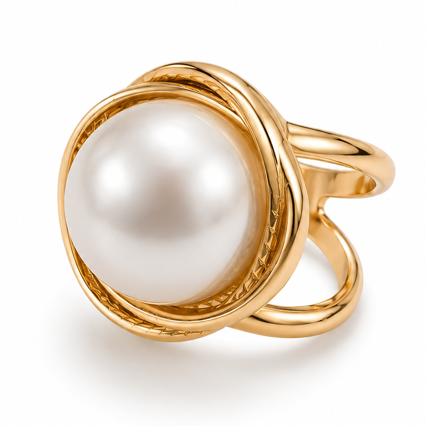 Classic Pearl Scarf Ring Big Petit Détail Lebanon
