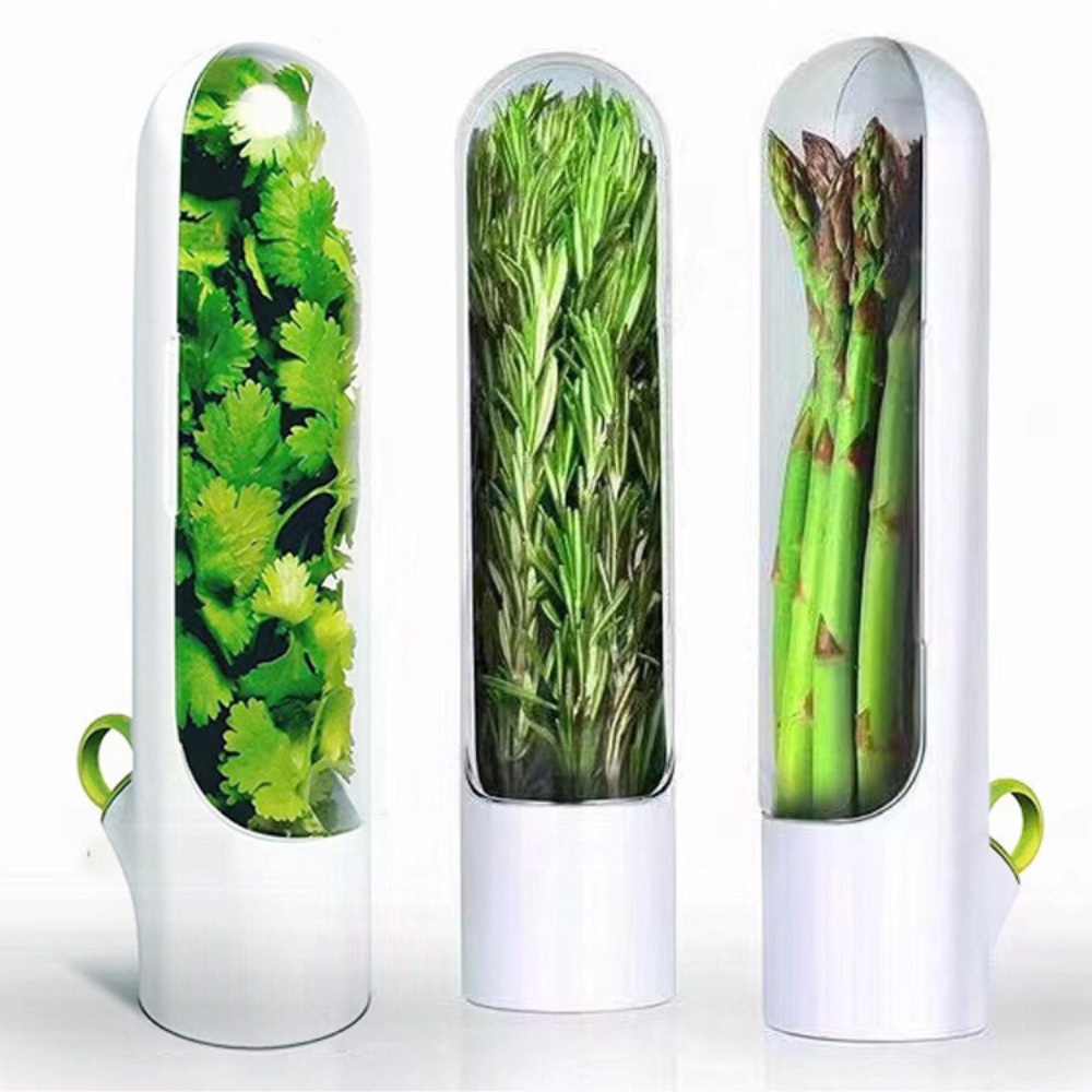 Fresh Herb Keeper Container with Water Reservoir