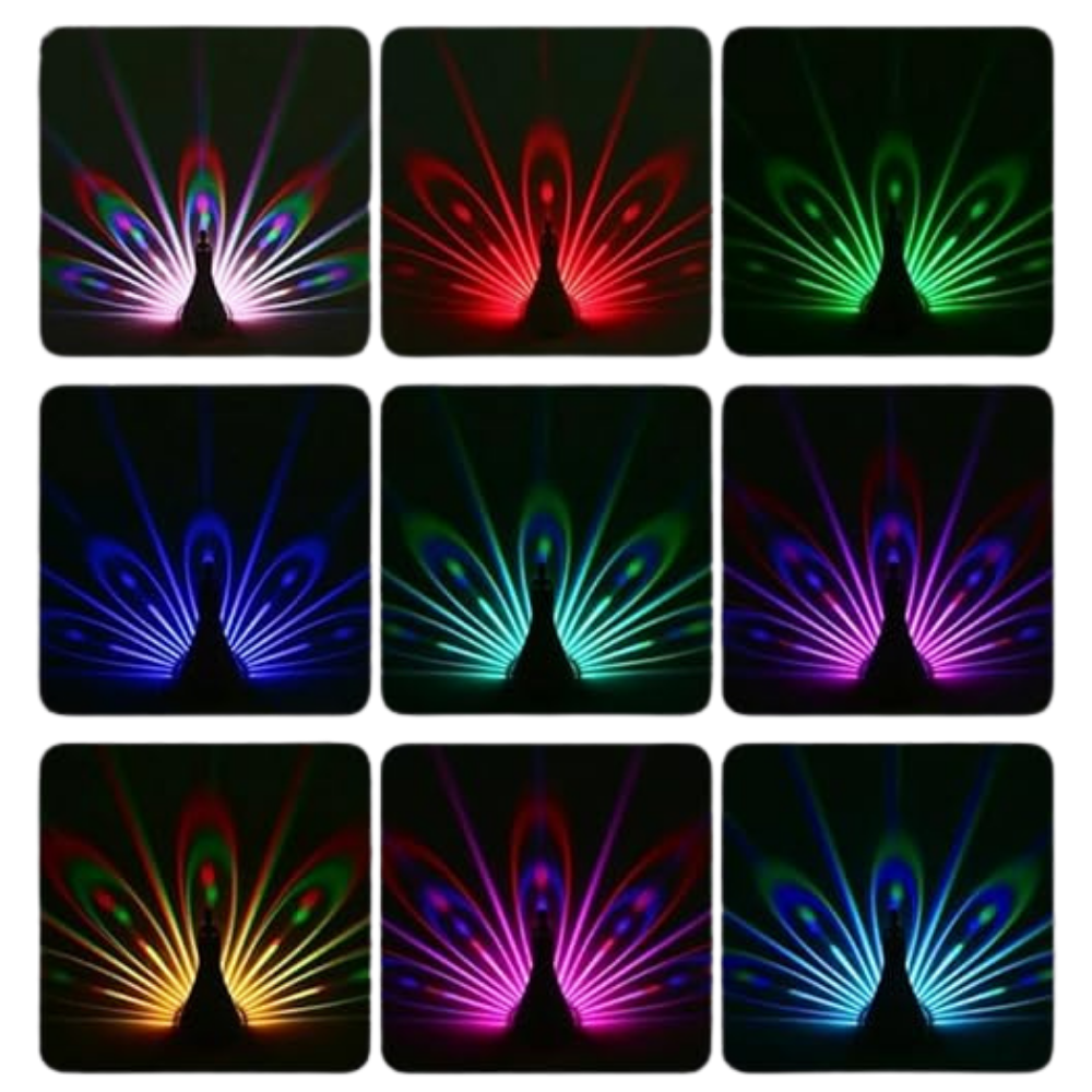 Peacock Feather LED Lamp