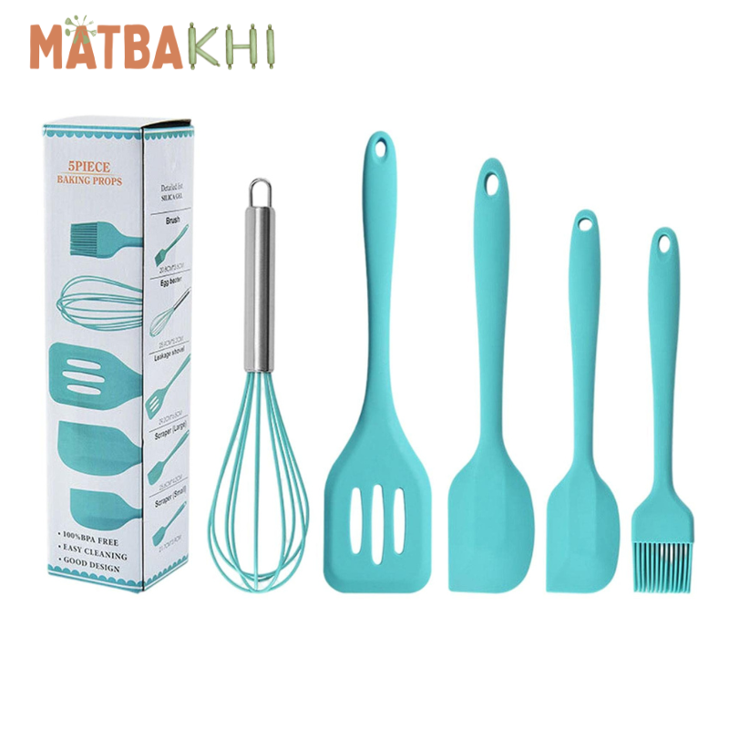 5-Piece Silicone Kitchen Utensil Set for Cooking