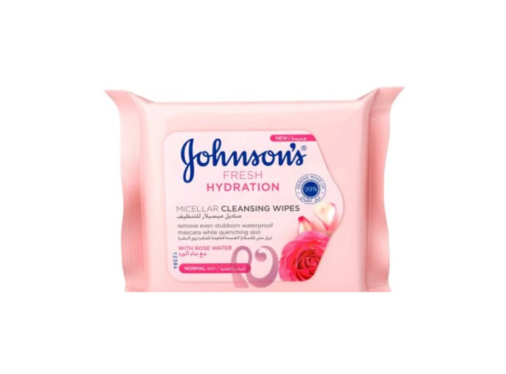 Johnson's Makeup Cleansing Wipes Rose Water 25 pcs
