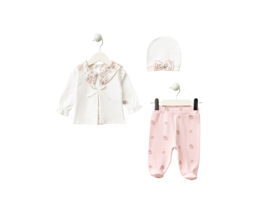 Floral Patterned Baby Girl Set