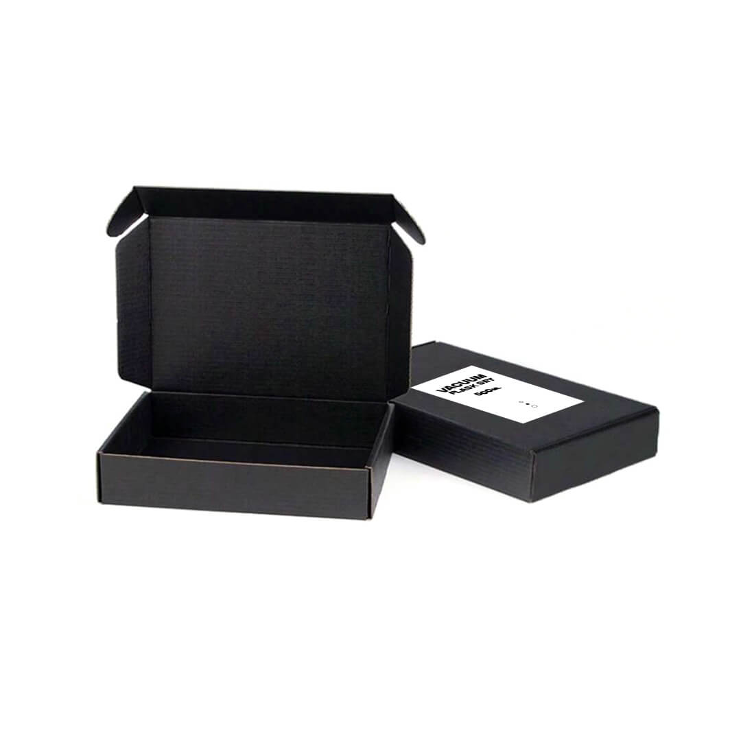 Vacuum flast coffee set in a black gift box.