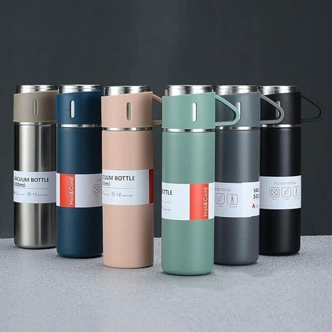 Travel coffee set with 3 cup lids, 500 ml