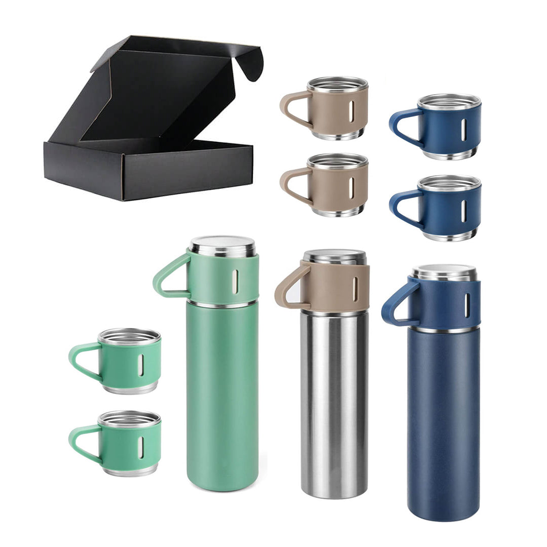 500 ml 3-in-1 insulated coffee travel cup set with a gift box