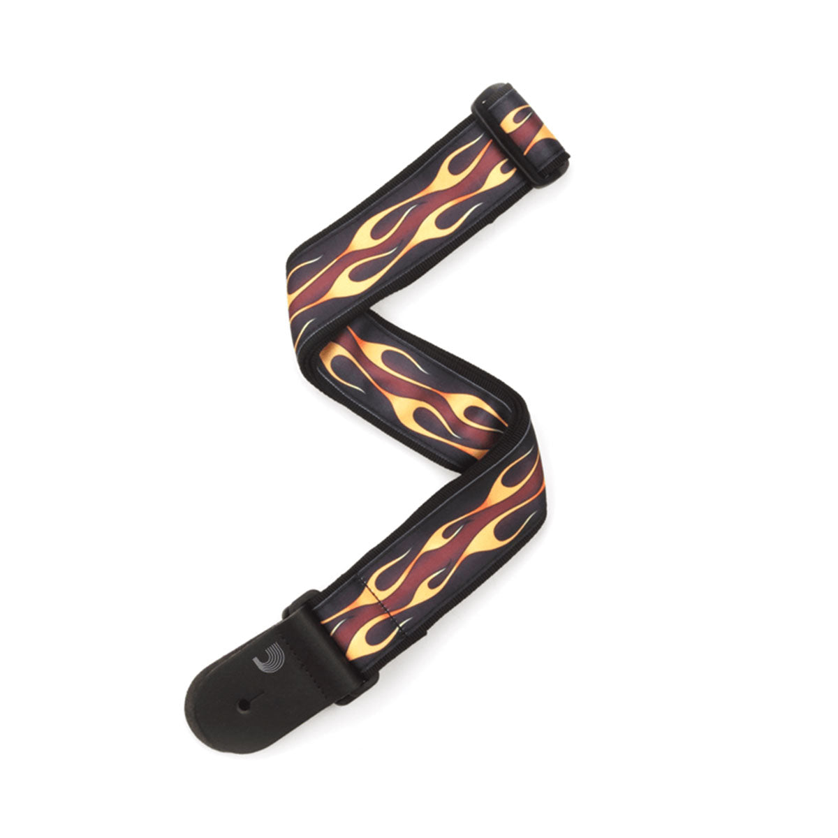 D’Addario Nylon Woven Hot Red Rod Flame Guitar Strap