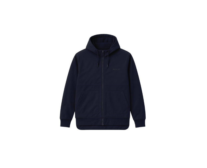 Fleece Raincoat in Navy Blue