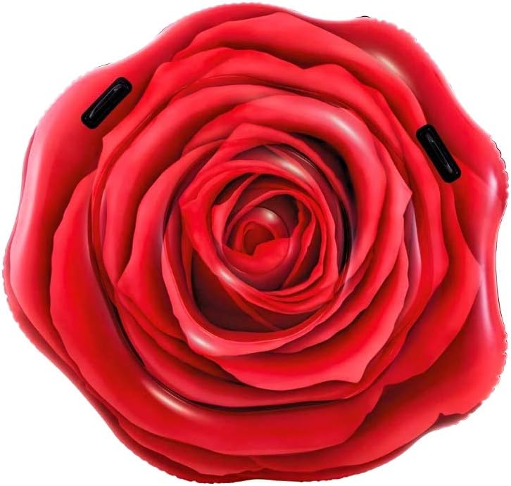 Inflatable Red Rose Pool Mat 137 x 132 cm