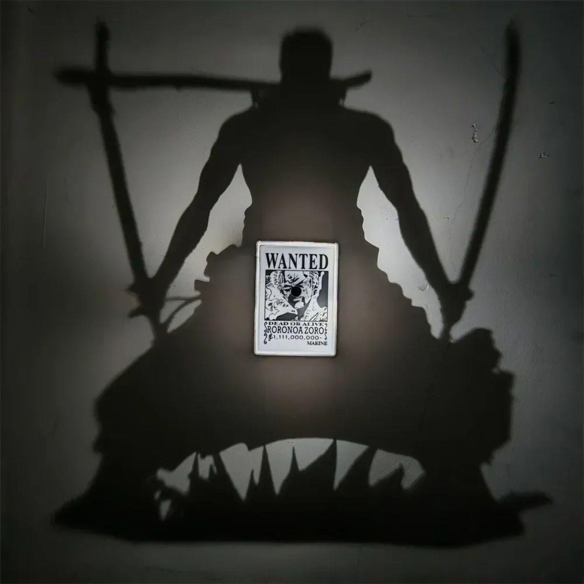 One Piece Zoro Wall Shadow Lamp - Nakama Lebanon