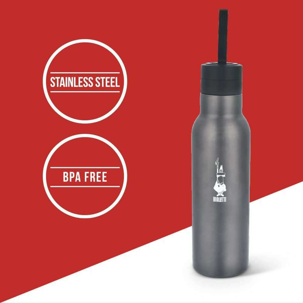 Thermal Bottle, Dark Grey Stainless Steel Flask Thermal Bottle, Dark Grey Thermal Bottle, Dark Grey Bialetti