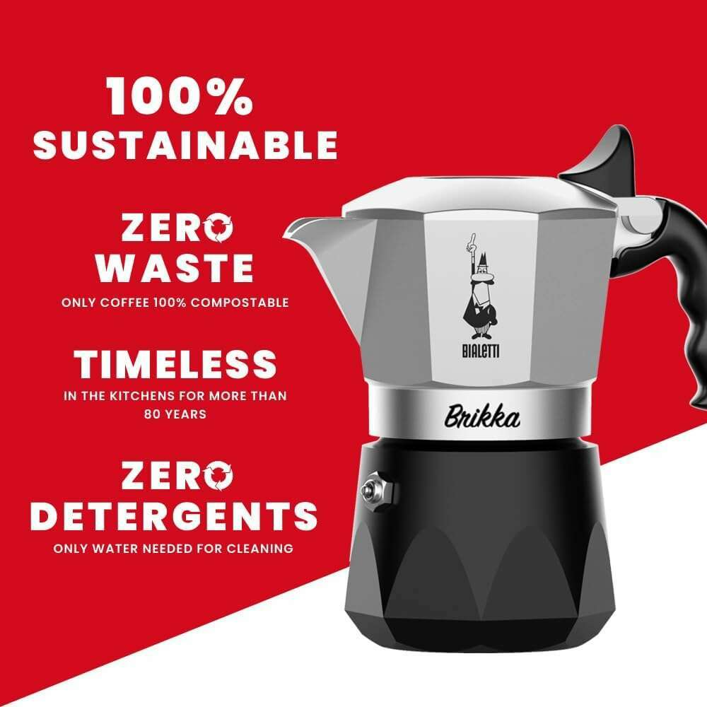 Brikka,  Black Aluminum Coffee Maker Coffee Makers Brikka,  Black Aluminum Coffee Maker Brikka,  Black Aluminum Coffee Maker Bialetti