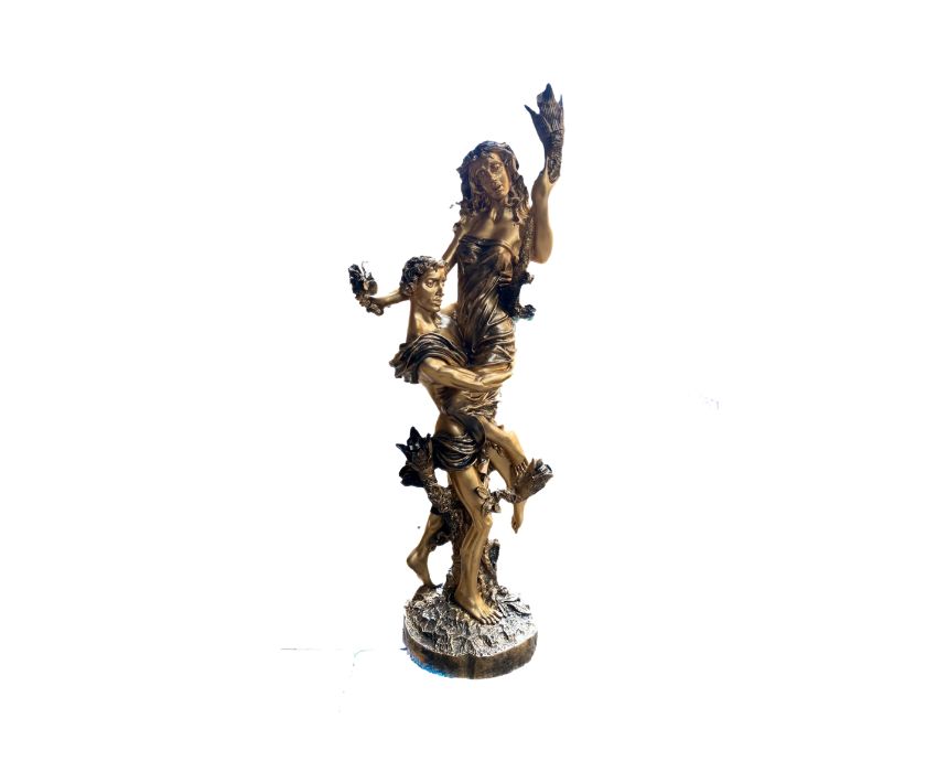 Man Holding a Lady Resin Sculpture