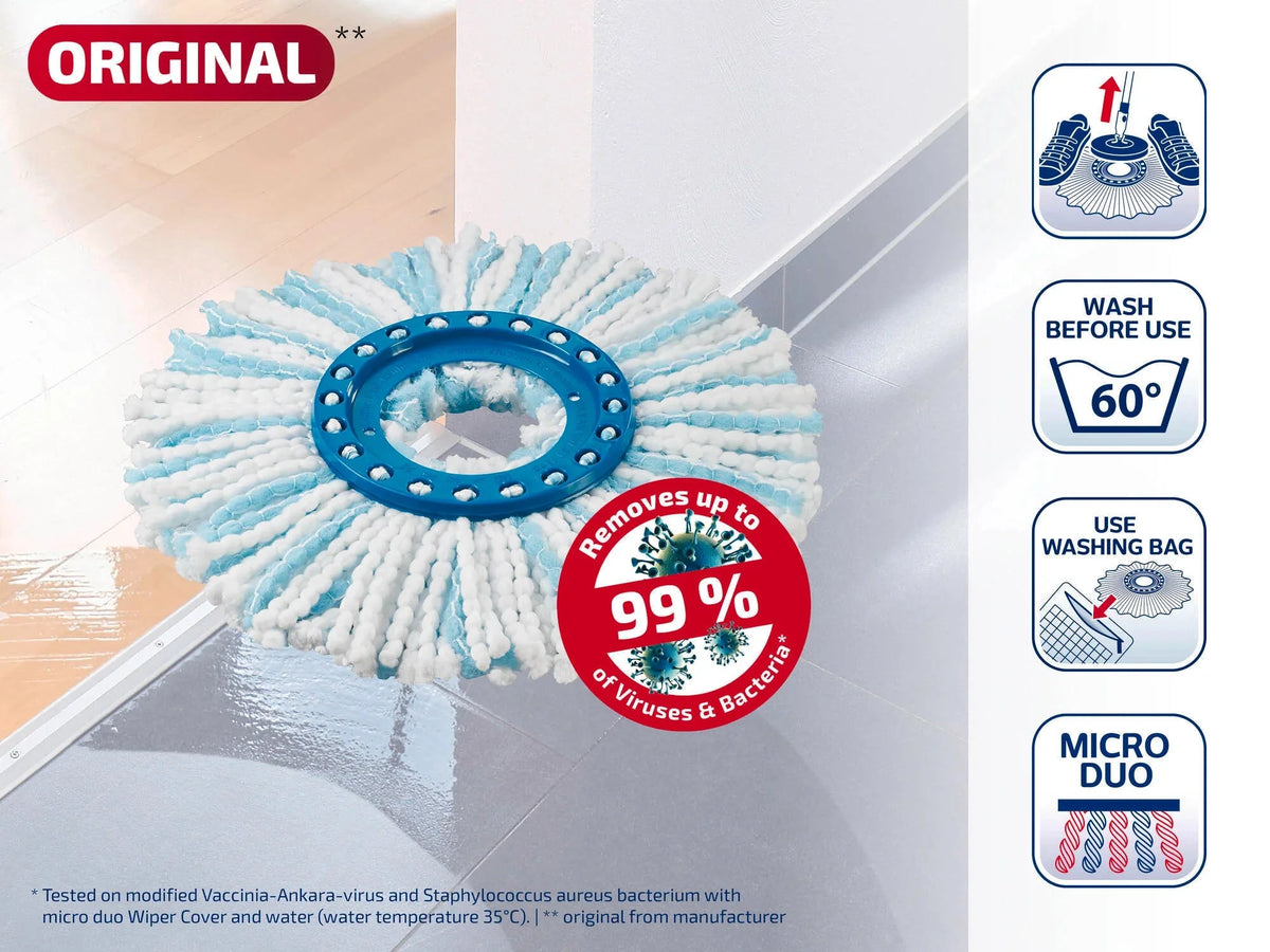 CLEAN TWIST Disc Mop Micro Duo Replacement Head Home cleaning CLEAN TWIST Disc Mop Micro Duo Replacement Head CLEAN TWIST Disc Mop Micro Duo Replacement Head LEIFHEIT
