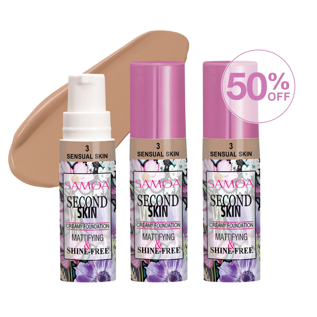 Samoa 3 Second Skin Creamy Foundation