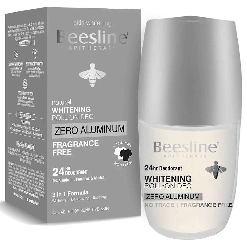 Beesline Whitening Roll-On Deo Zero Aluminum Fragrance Free