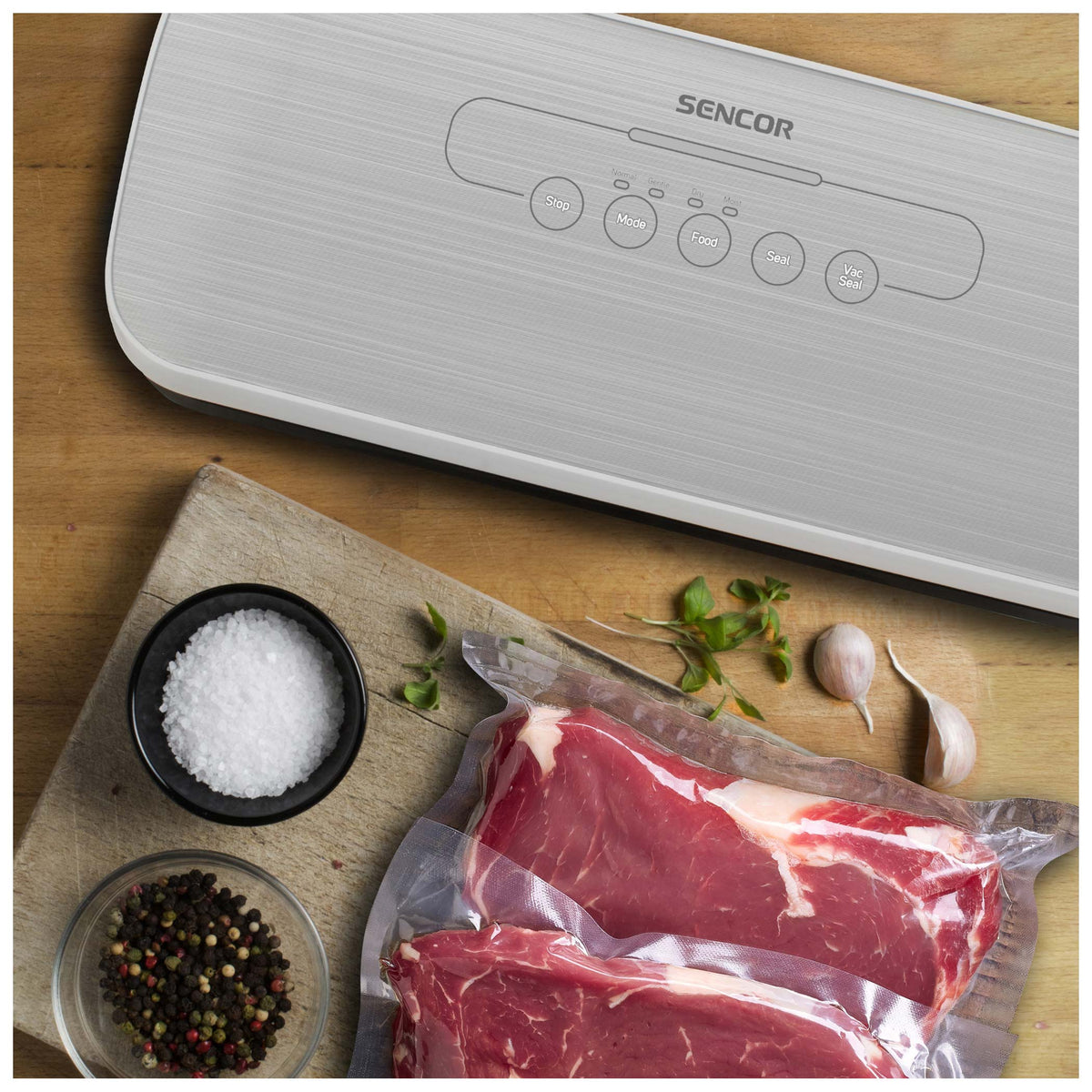 Grey Vacuum Sealer, 130W Vacuum Sealing Grey Vacuum Sealer, 130W Grey Vacuum Sealer, 130W Sencor