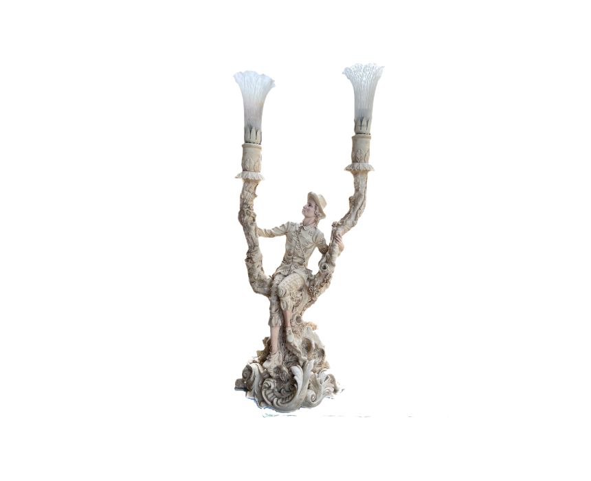 Chandelier Style Lamps in Ivory Resin